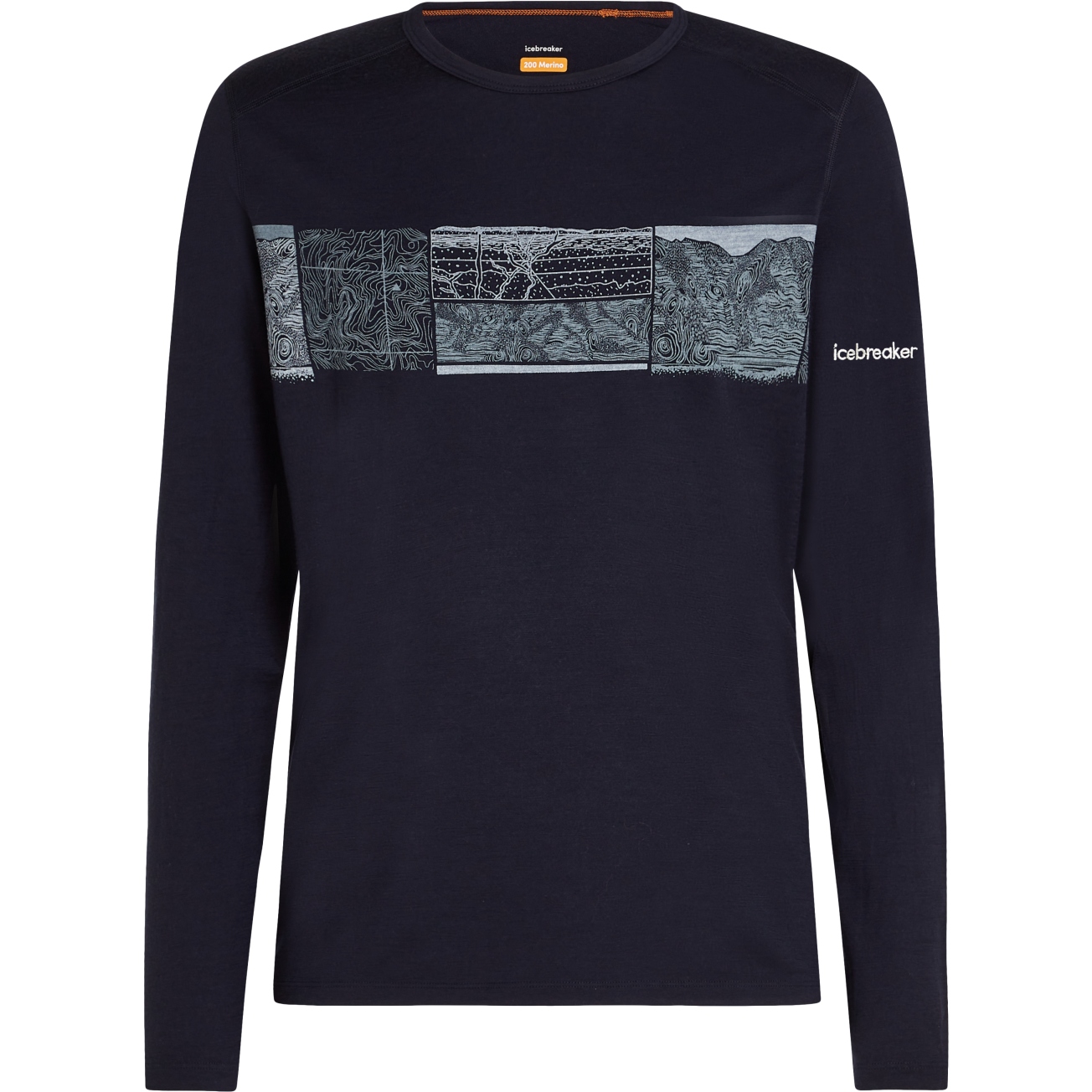 Icebreaker Merino 200 Oasis Long Sleeve Crewe Elevation Line