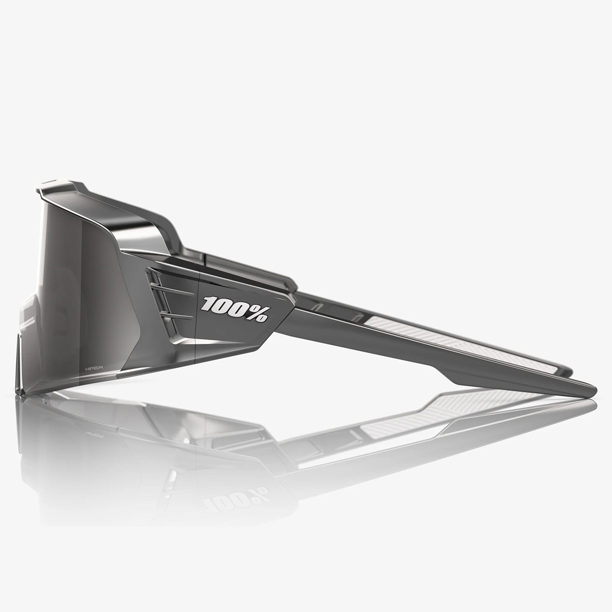 100% Korbin X Glasses - Gloss Black Chrome - HiPER Silver Chrome 