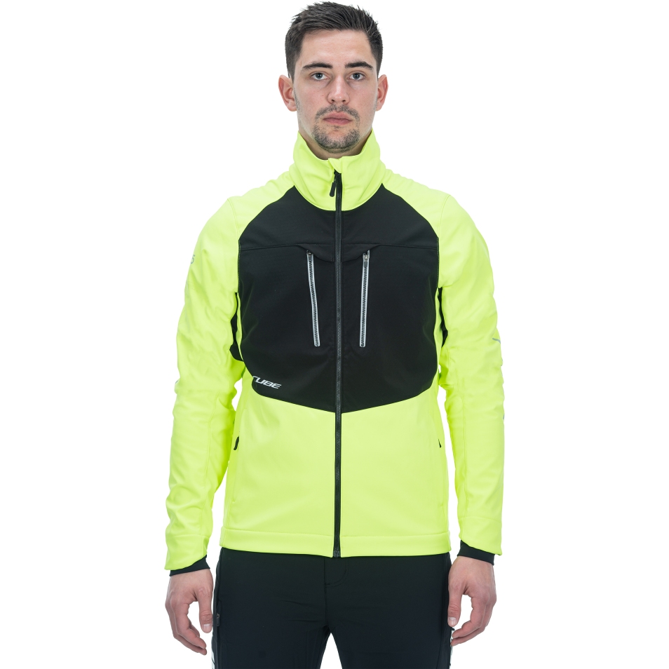 Produktbild von CUBE BLACKLINE 365 Safety Softshelljacke Herren - black&#039;n&#039;neon yellow