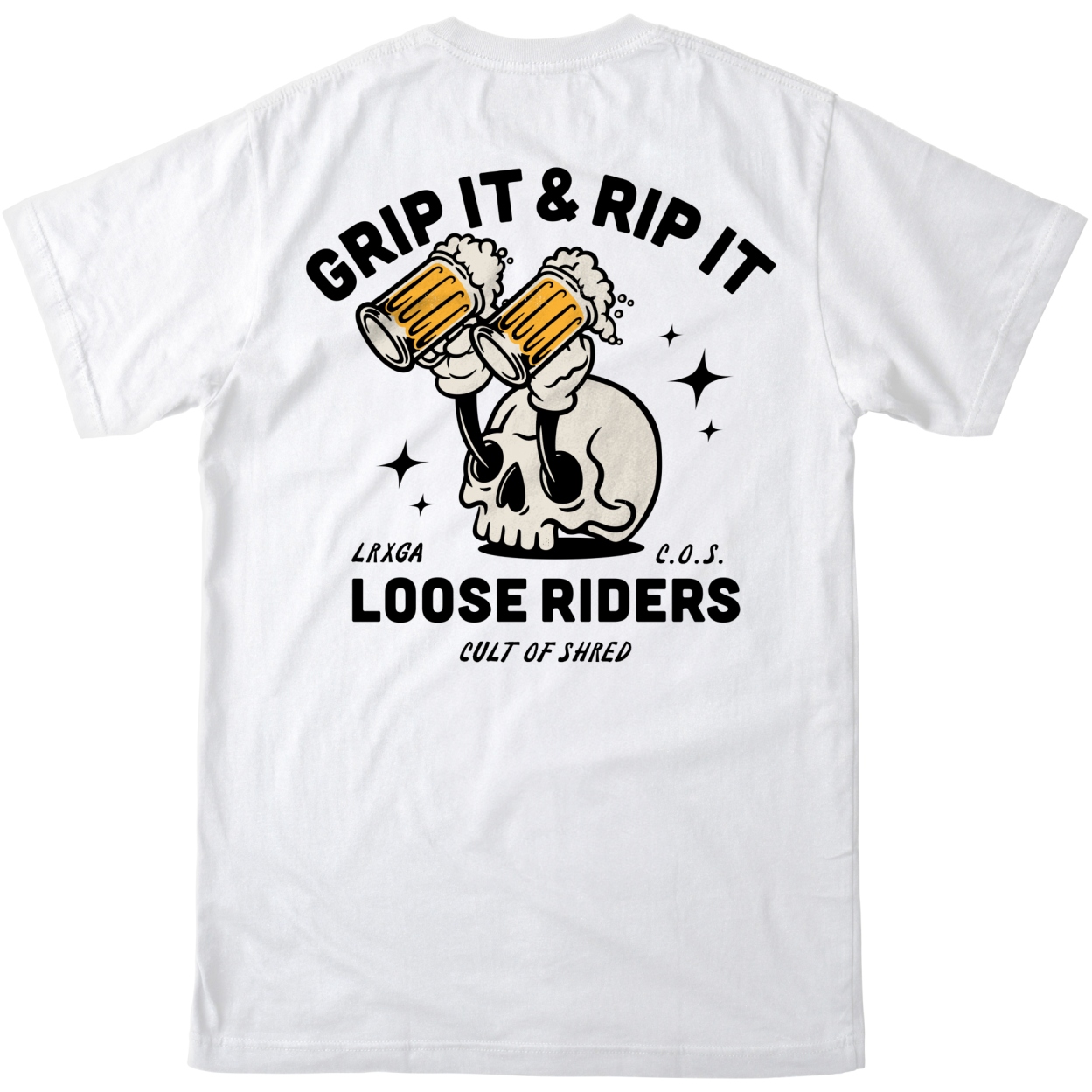 Picture of Loose Riders Beer Now Tech Tee Men - Grip It White