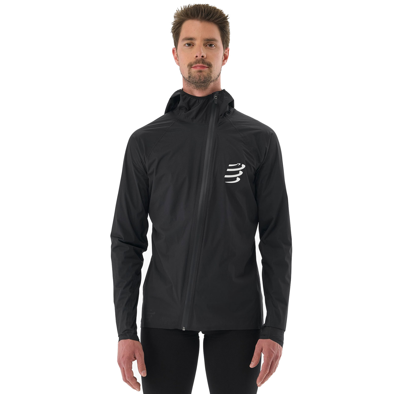 Picture of Compressport Hurricane Waterproof 10/10 Jacket Unisex - black AM00009B