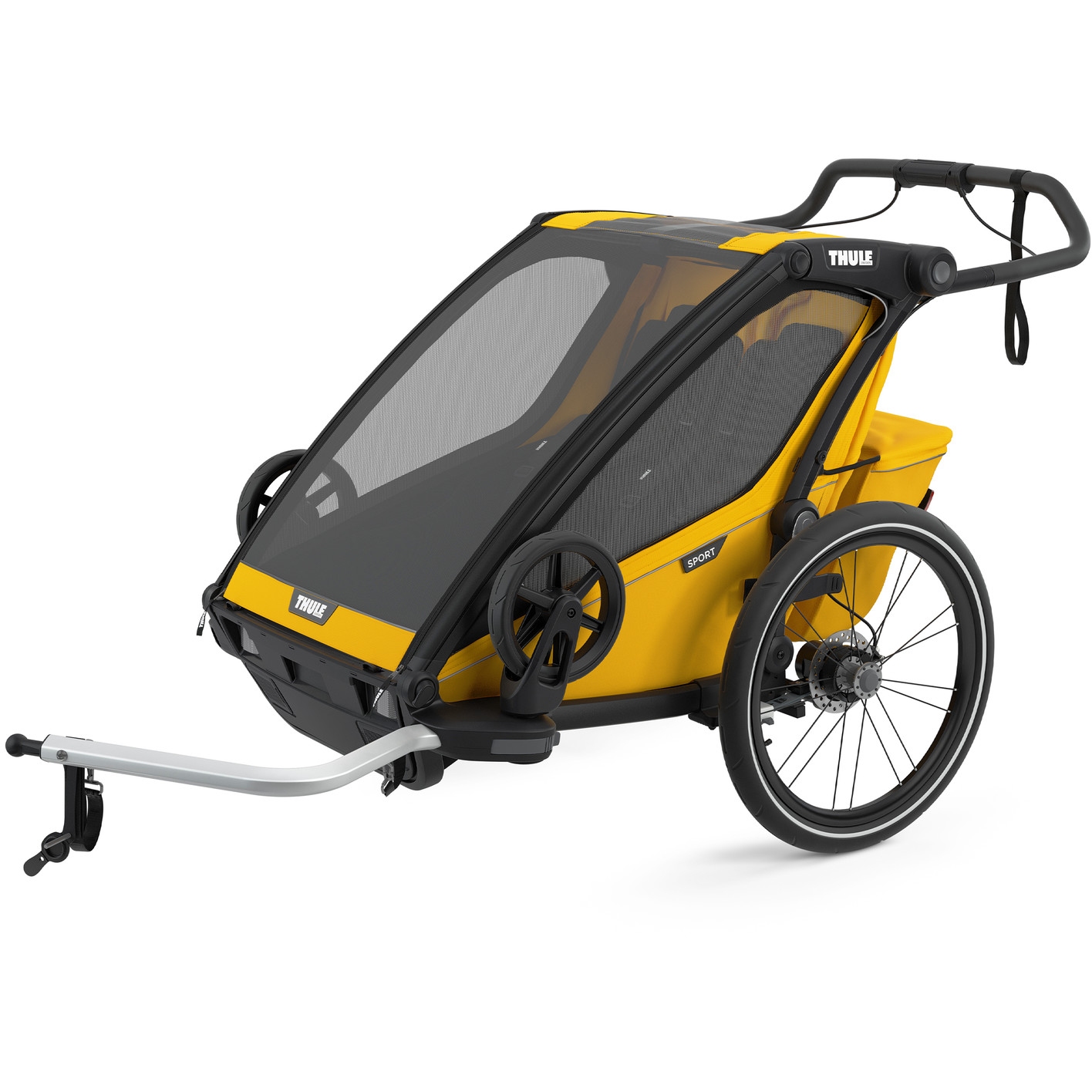 Productfoto van Thule Chariot Sport 2 - Bike Trailer for 2 Kids - spectra yellow