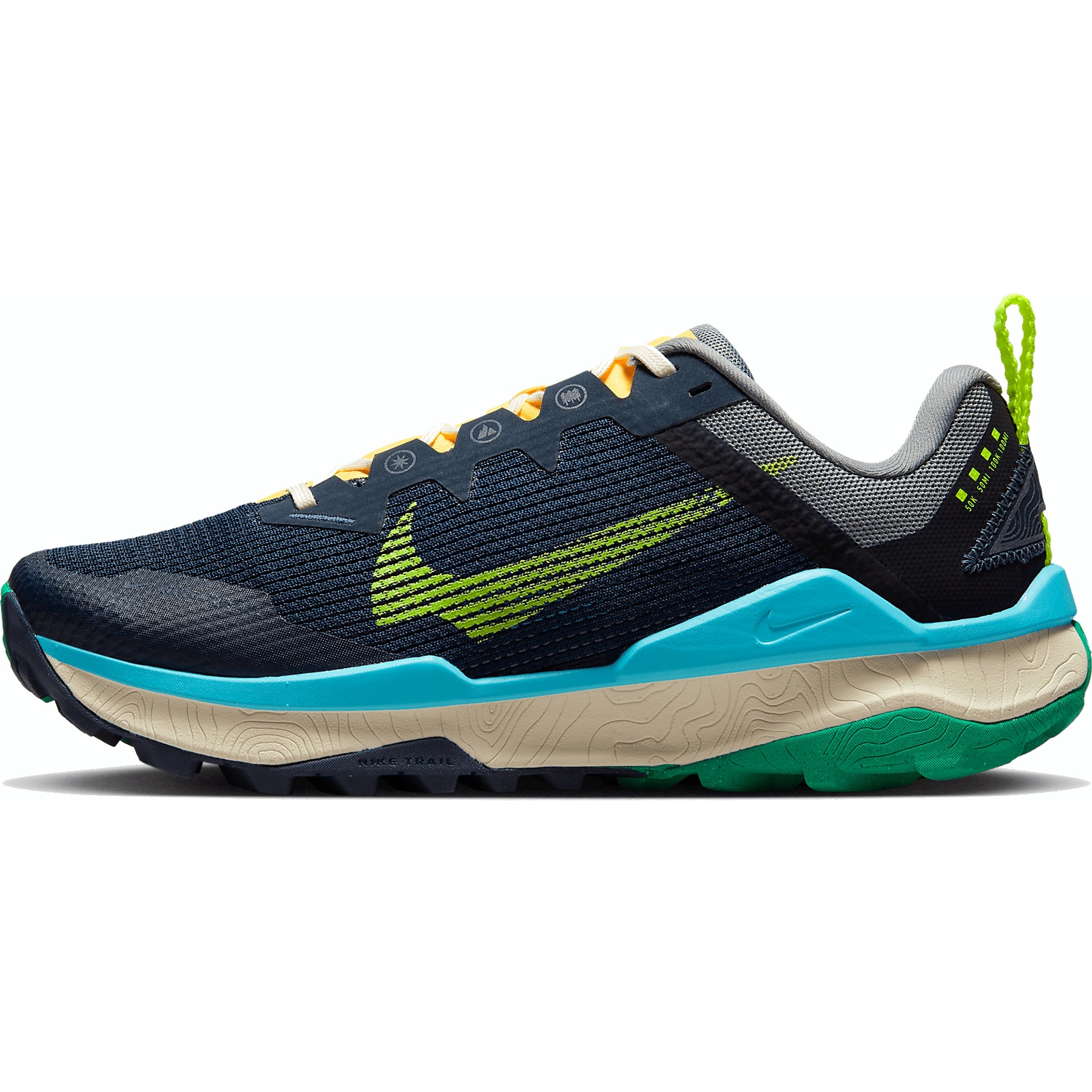 Picture of Nike React Wildhorse 8 Trail Running Shoes Women - obsidian/volt-cool grey-baltic blue DR2689-400