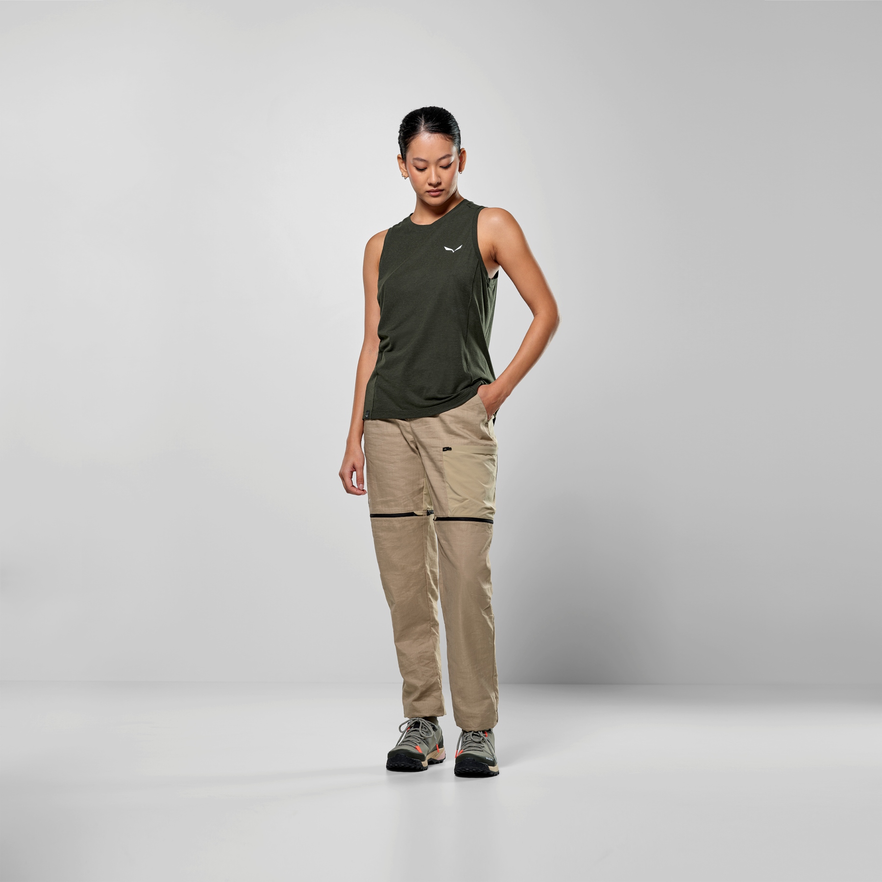 Salewa Puez Dry Tank Top Women - dark olive 5280 | BIKE24