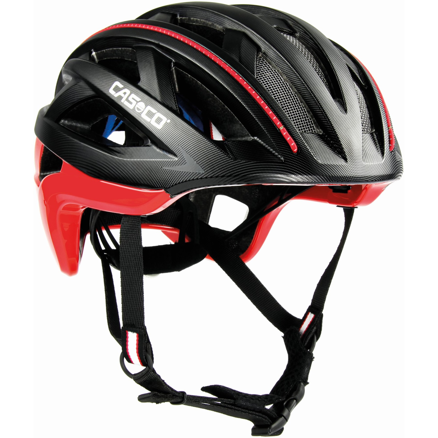 Image of Casco Cuda 2 Strada Sport Helmet - black-structure red shiny