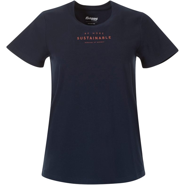 Picture of Bergans Graphic Womens Tee - navy blue/terracotta