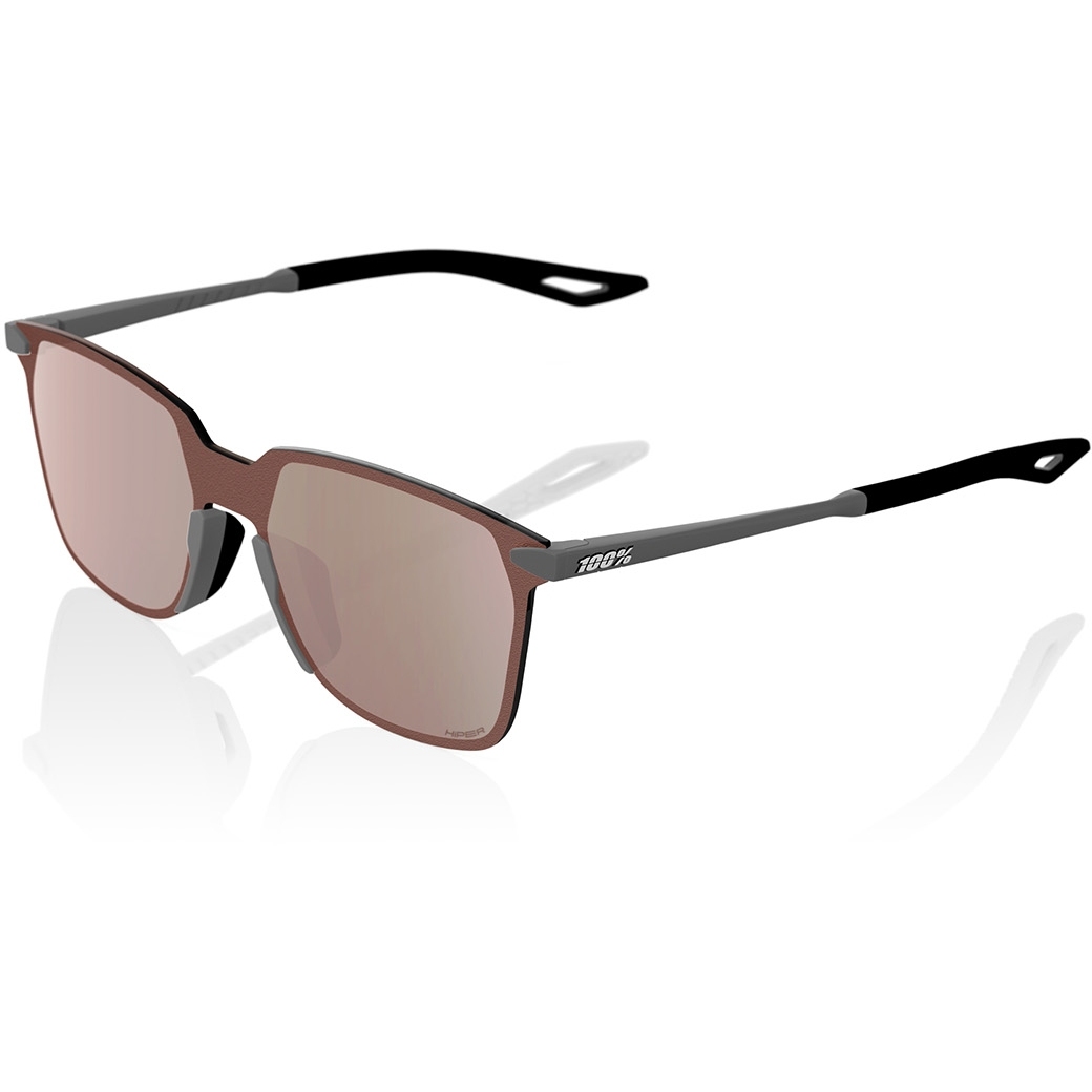 Kuva: 100% Legere Square Brille - Soft Tact Black / HiPER Crimson Silver Mirror