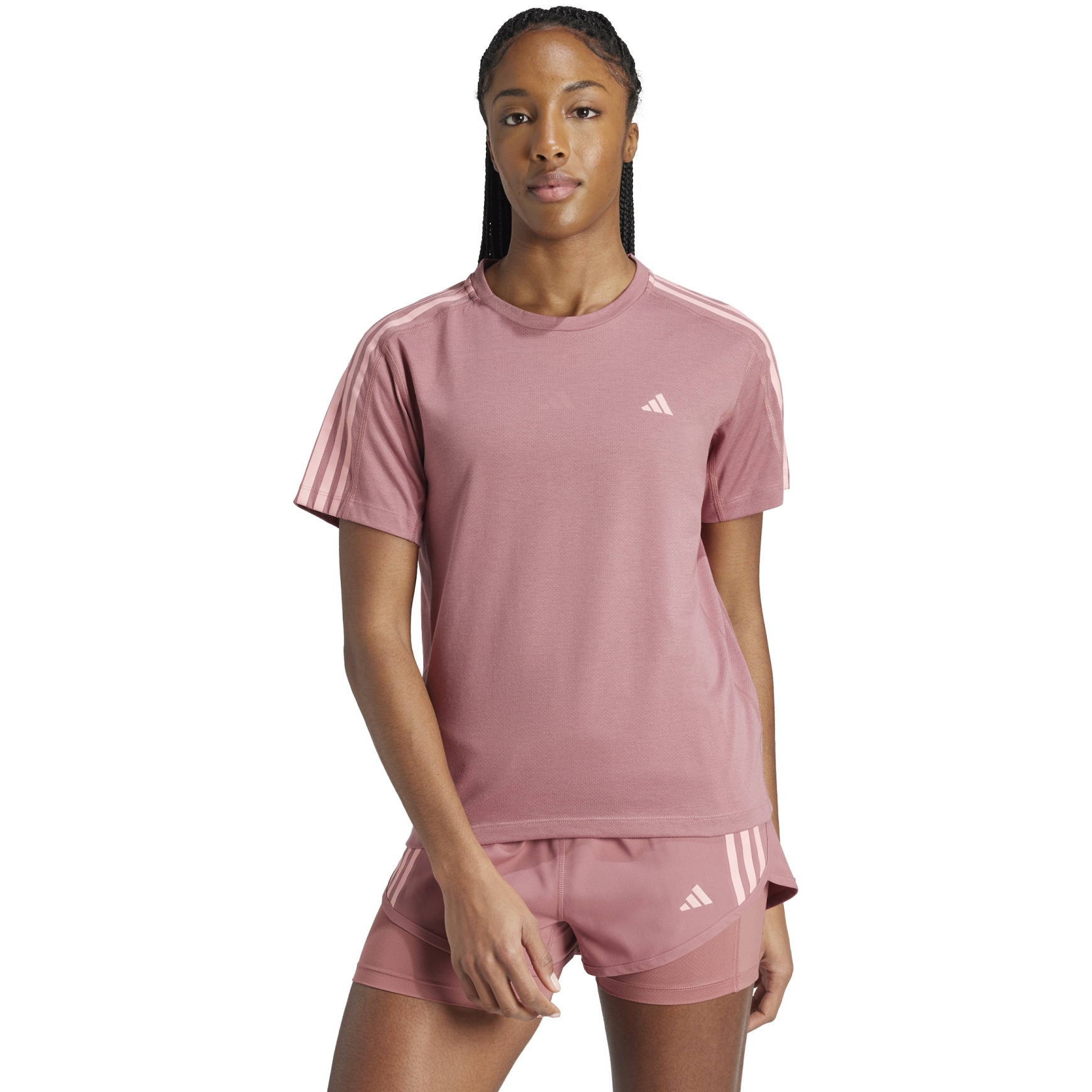 Adidas 3 stripes girls tee best sale