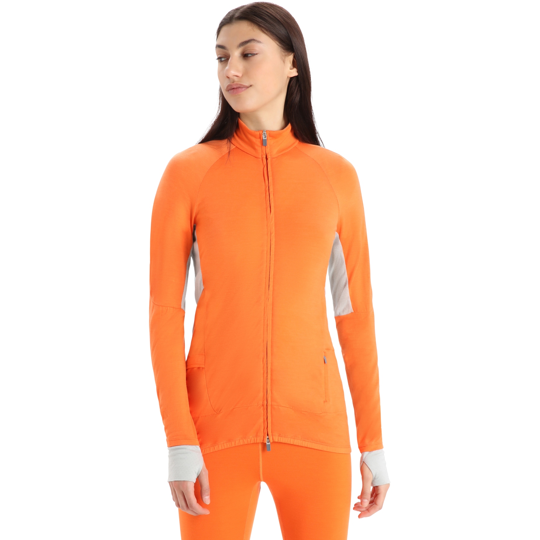 Picture of Icebreaker Women&#039;s ZoneKnit™ Long Sleeve Zip - Flash/Ether