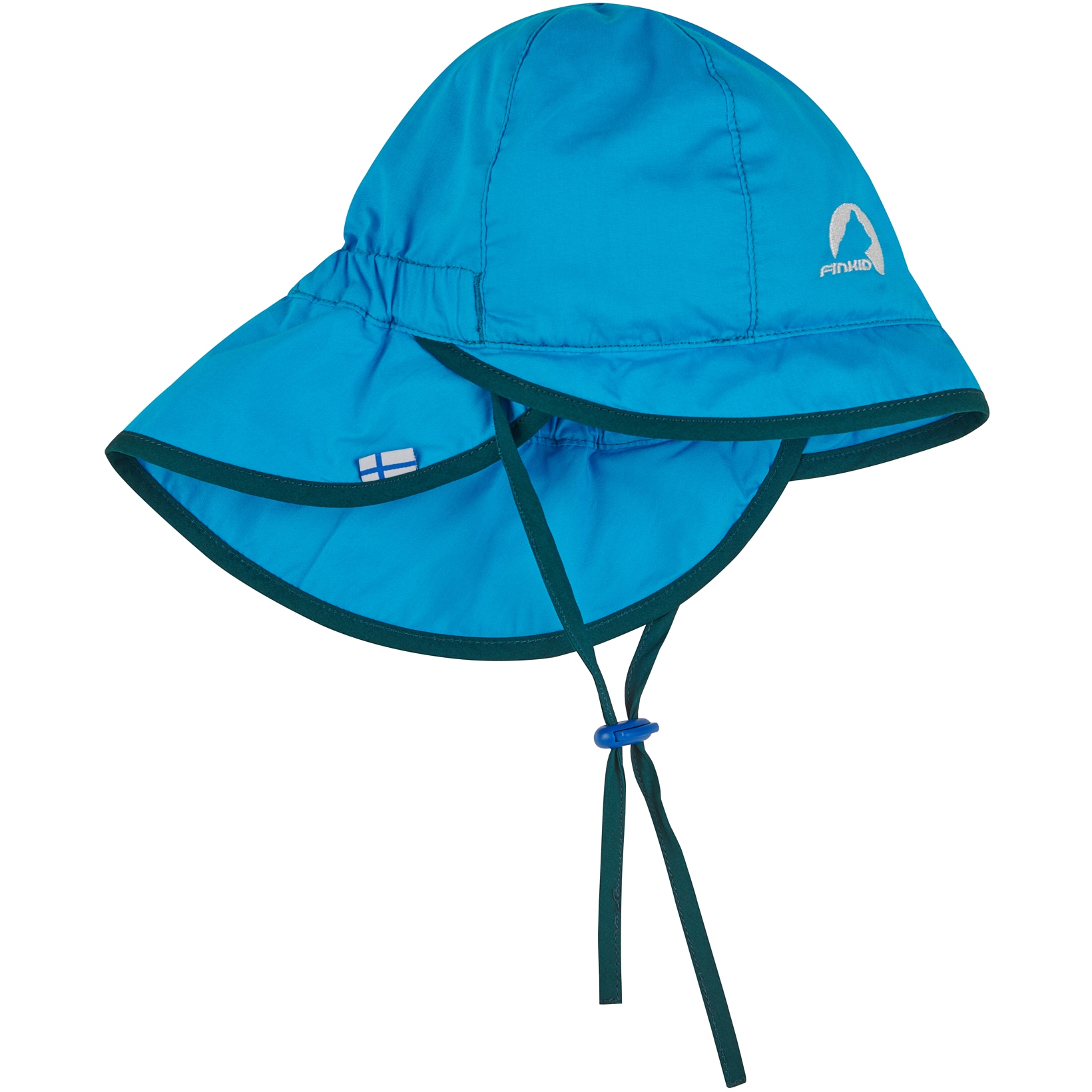 Picture of Finkid HELLE Sun Hat Kids - mosaic/deep teal