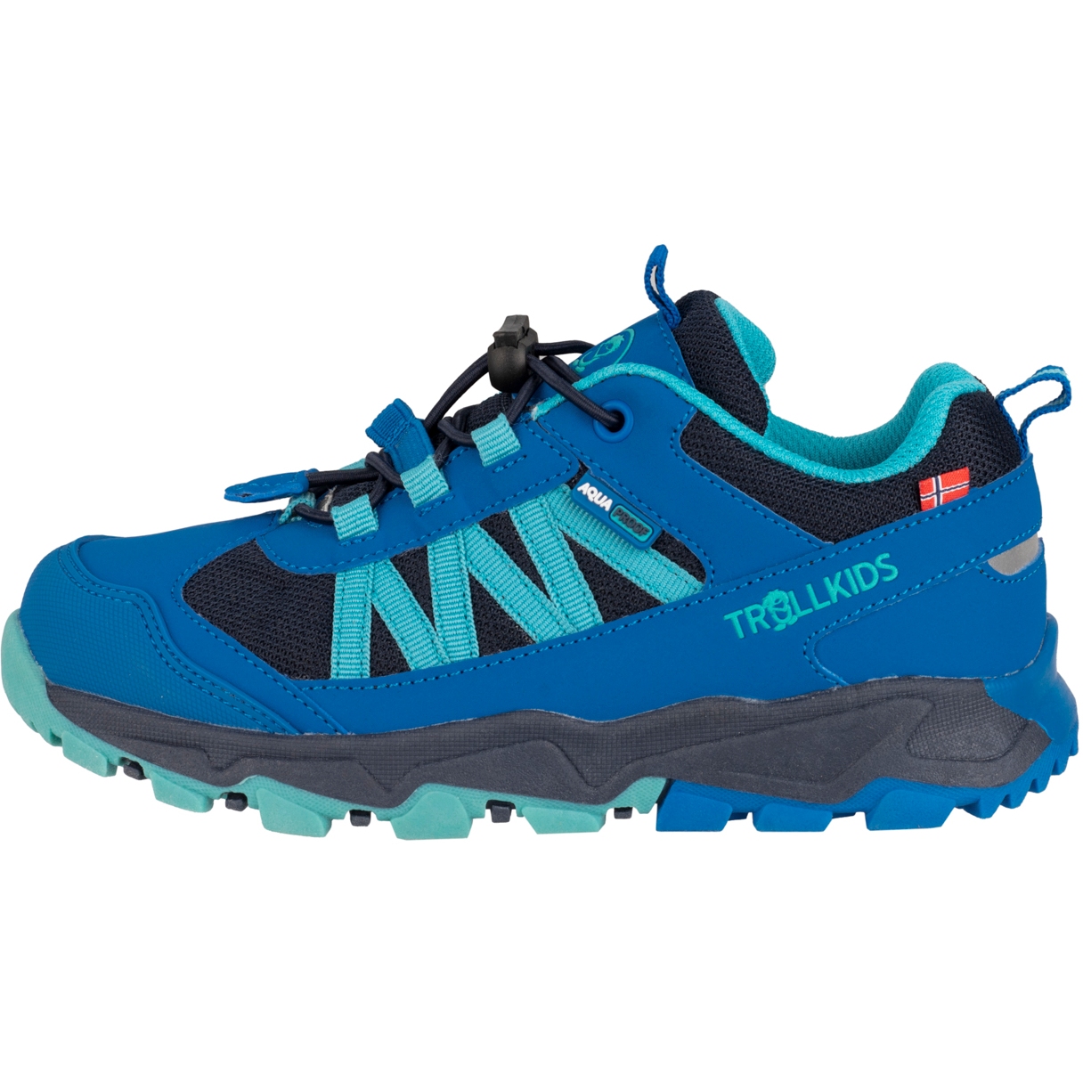 Picture of Trollkids Tronfjell Hiker Low Shoes Kids - cobalt blue/dusky turquoise/dark navy