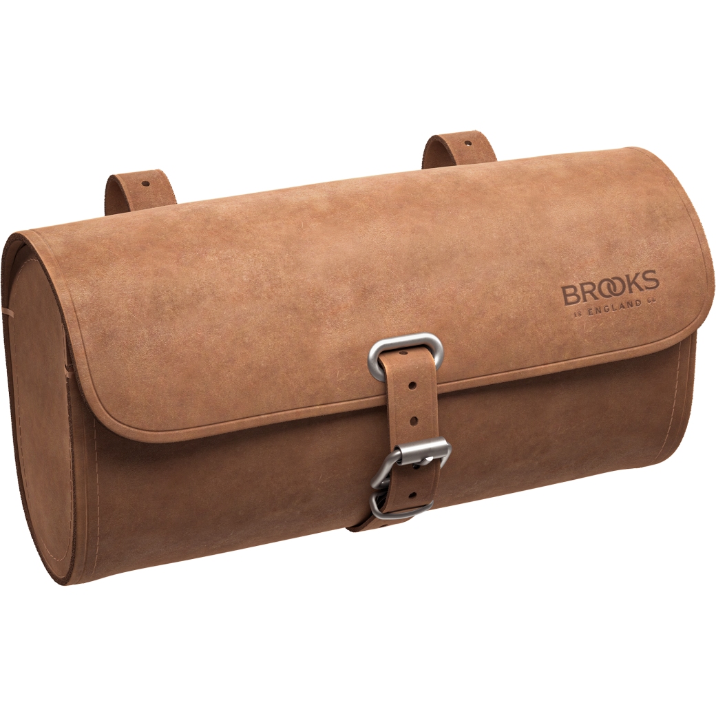 Image of Brooks Challenge Leather Saddle Bag Large 1.5L - dark tan