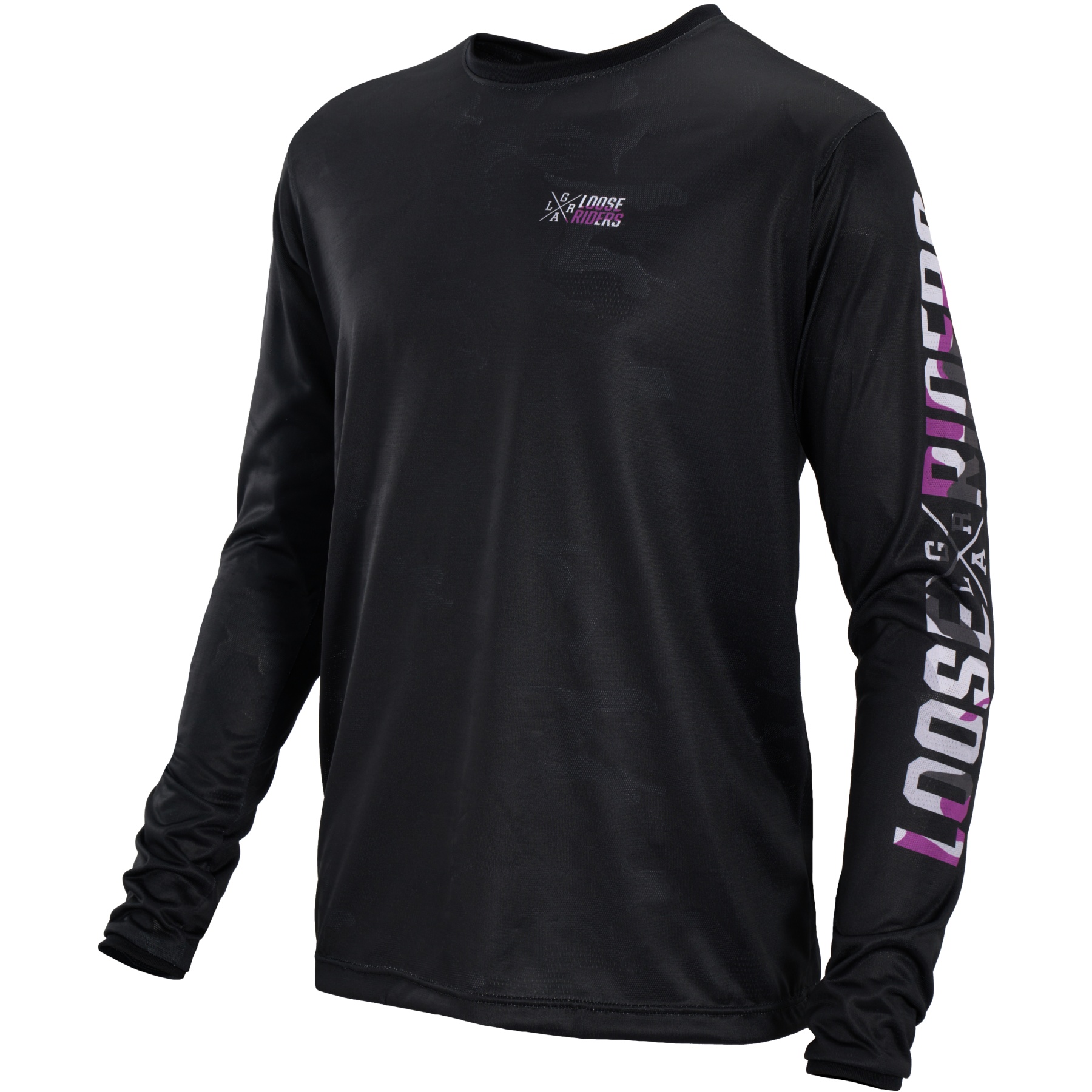 Picture of Loose Riders Cult of Shred Technical Long Sleeve Jersey - Purple Camo Black