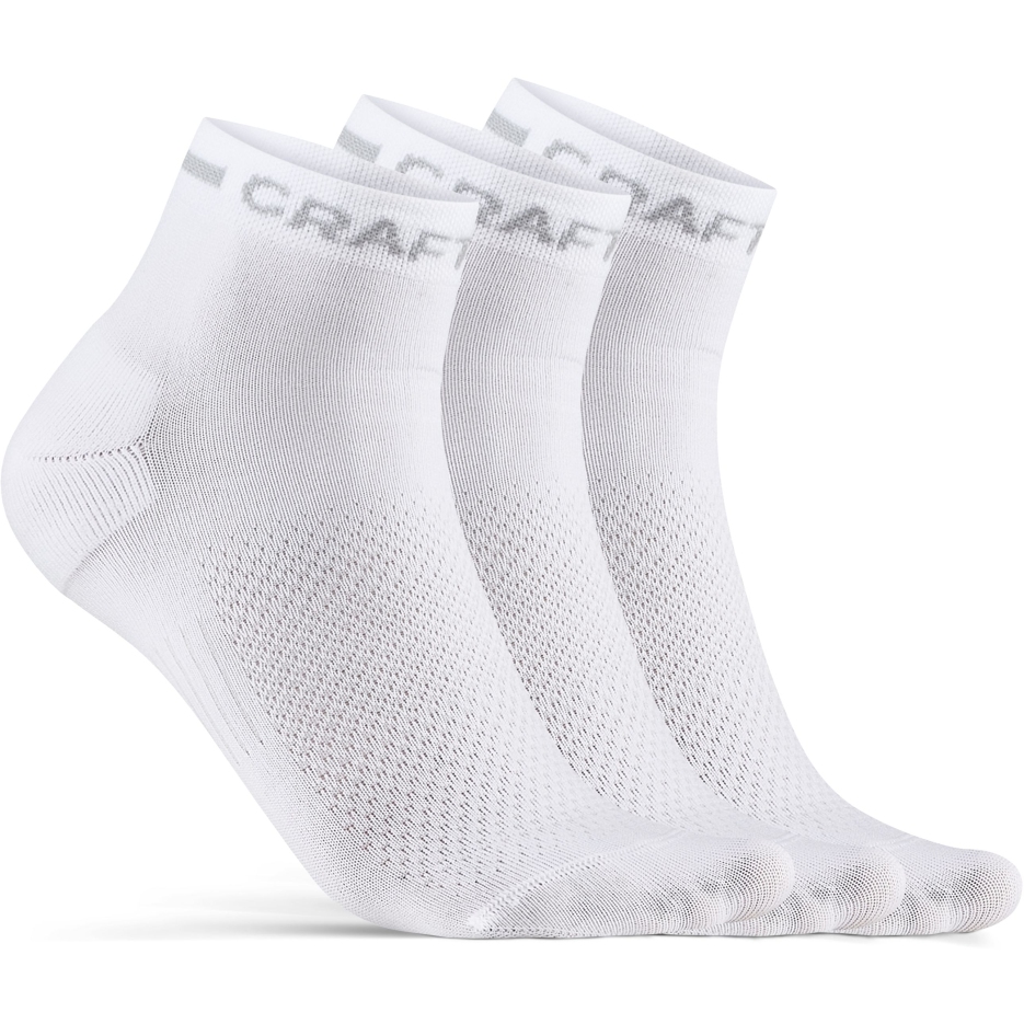 Picture of CRAFT Core Dry Mid Sock 3-Pack - White