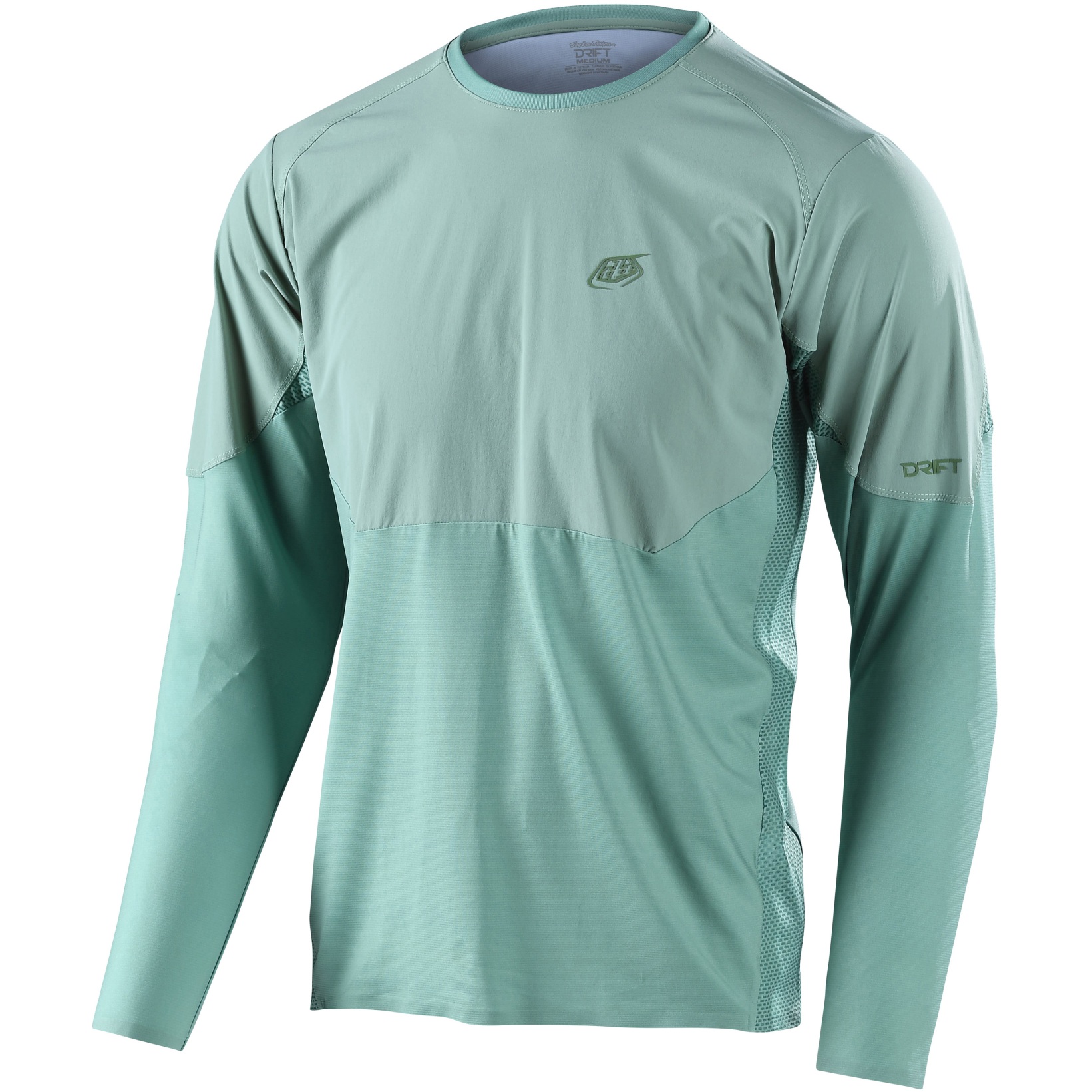 Picture of Troy Lee Designs Drift Long Sleeve Jersey - Solid Glass Green