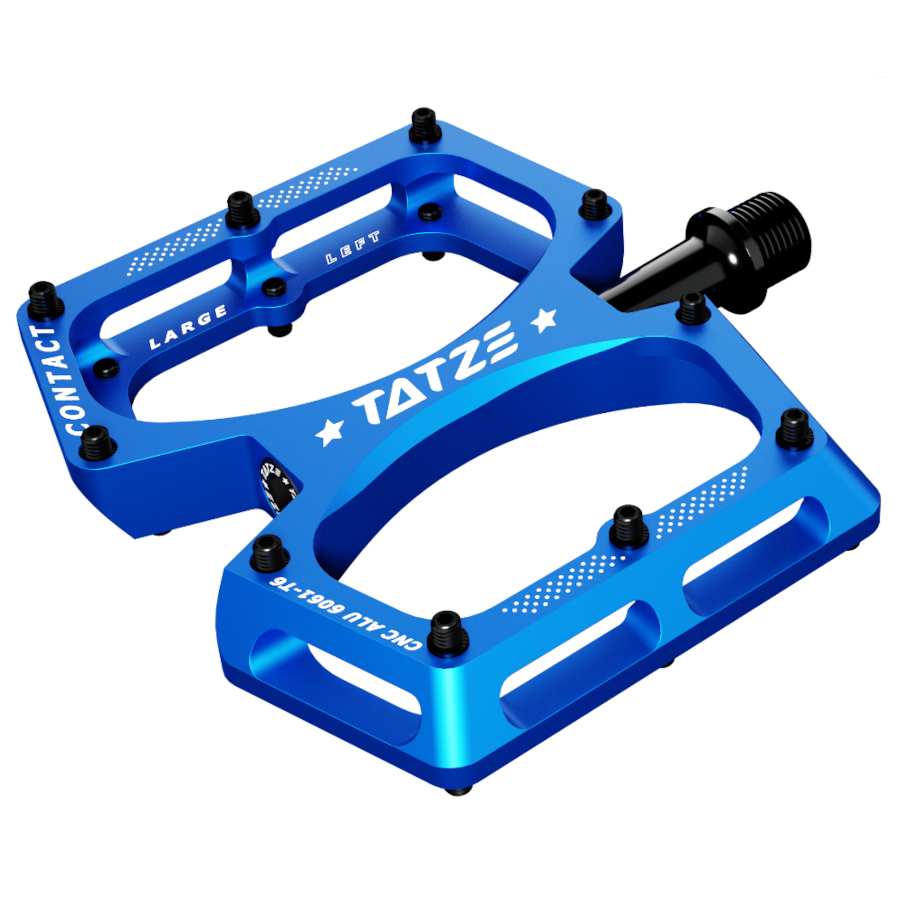 Productfoto van Tatze CONTACT CNC - MTB Flat Pedals - Large - blue