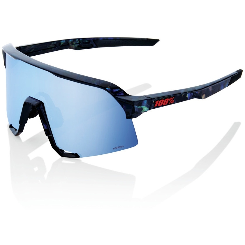 Produktbild von 100% S3 Brille - HiPER Mirror Lens - Black Holographic / Blue Multilayer + Clear