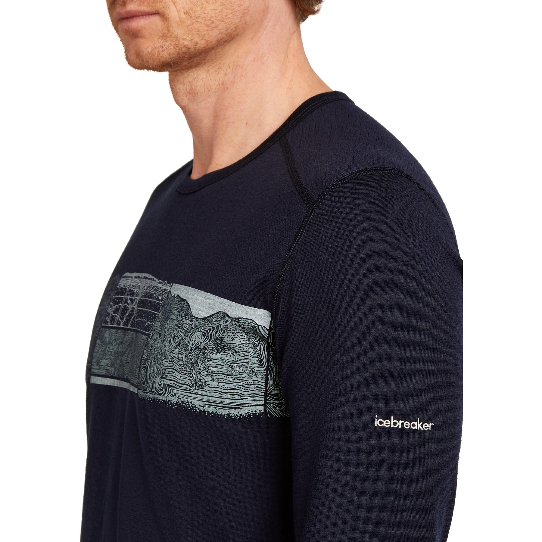Icebreaker Merino 200 Oasis Long Sleeve Crewe Elevation Line