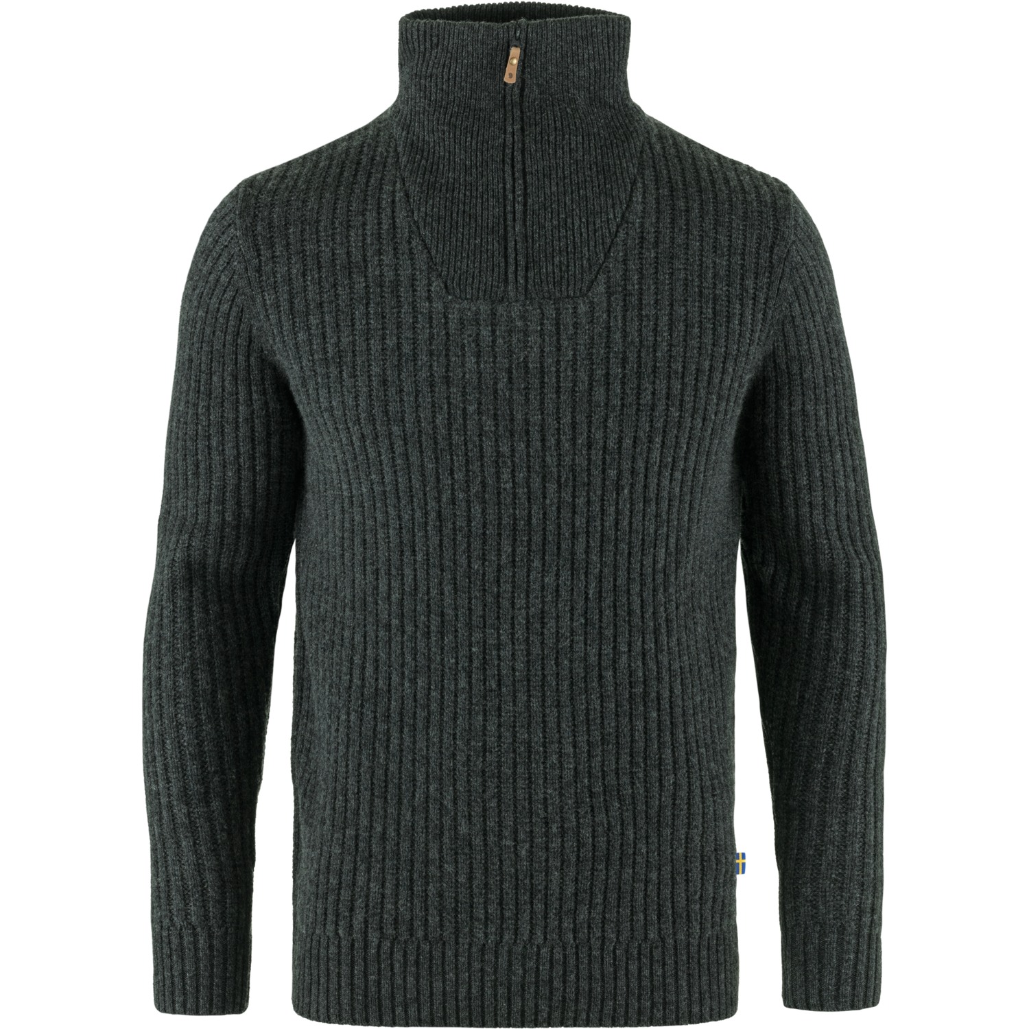 Fjällräven Övik Half Zip Knit Sweater - dark grey | BIKE24