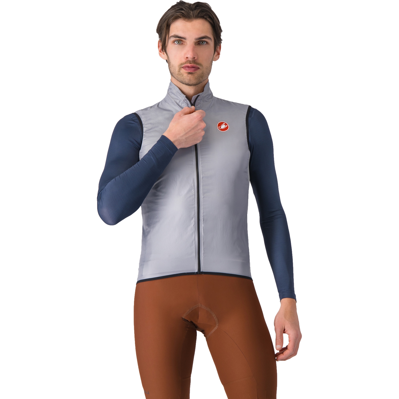 Castelli Aria Vest Men - silver grey 870 | BIKE24