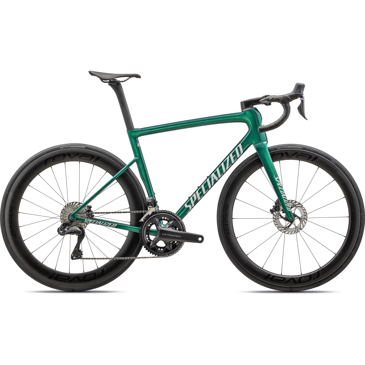 Picture of Specialized TARMAC SL8 PRO - Shimano Ultegra Di2 - Carbon Roadbike - 2024 - gloss pine green metallic / white