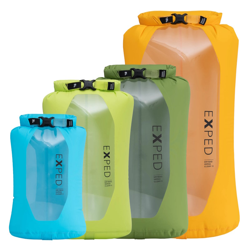 Produktbild von Exped Drybag Versa Clear Packsack - Set (3 5 8 13 L)