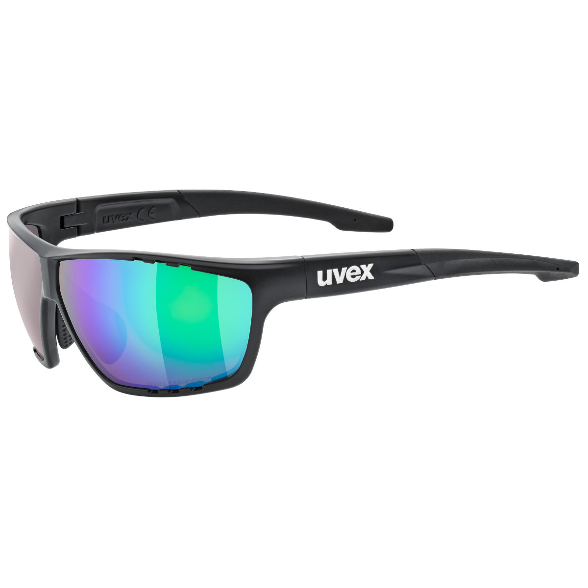 Produktbild von Uvex sportstyle 706 CV Brille - black matt/mirror green colorvision