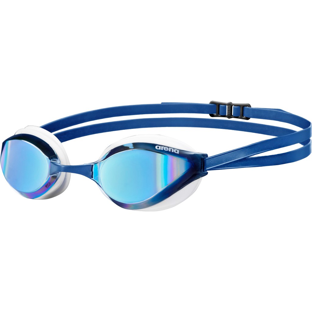 Picture of arena Python Mirror Swimming Goggle - Blue Mirror/White