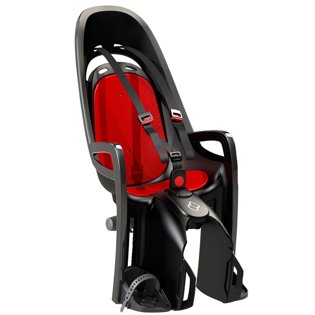 Produktbild von Hamax Zenith Fahrrad-Kindersitz mit Gepäckträgeradapter - grau/rot