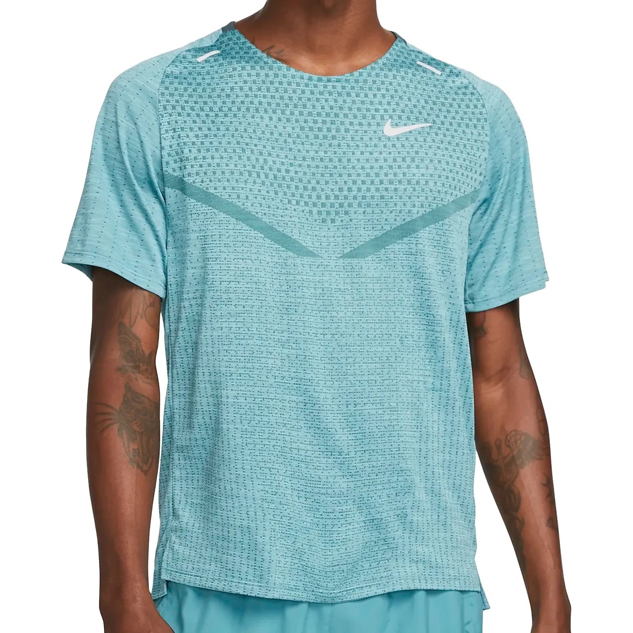 Picture of Nike Dri-Fit ADV Techknit Ultra Short-Sleeve Running Top Men - faded spruce/reflective silver DM4753-309