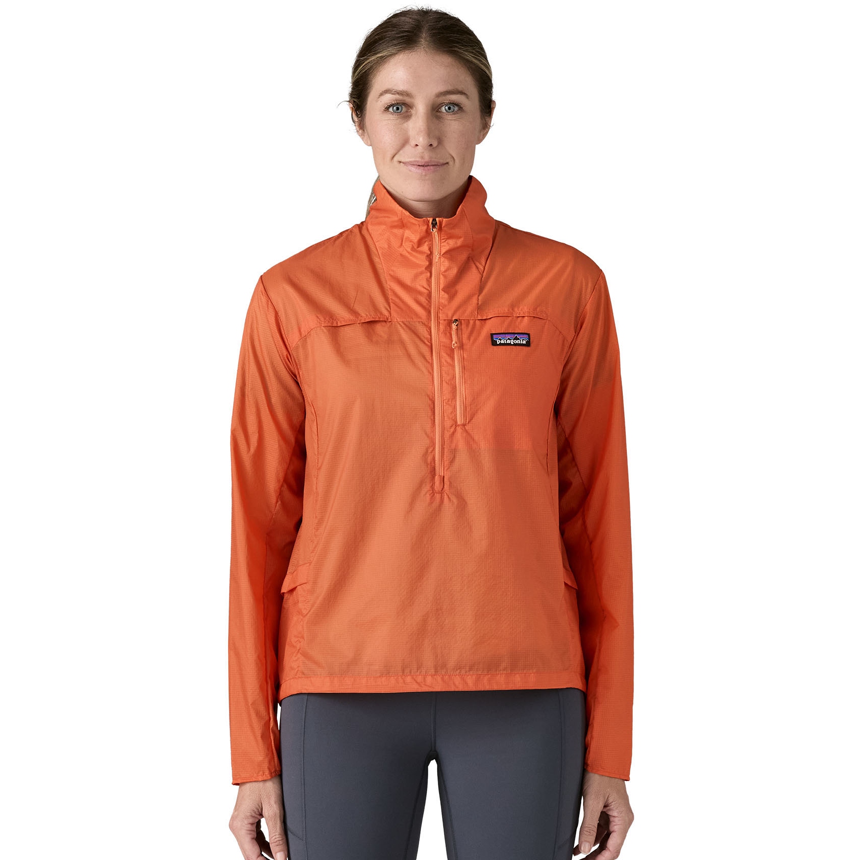 Produktbild von Patagonia Houdini Stash 1/2 Zip Anorak Damen - Rock Melon