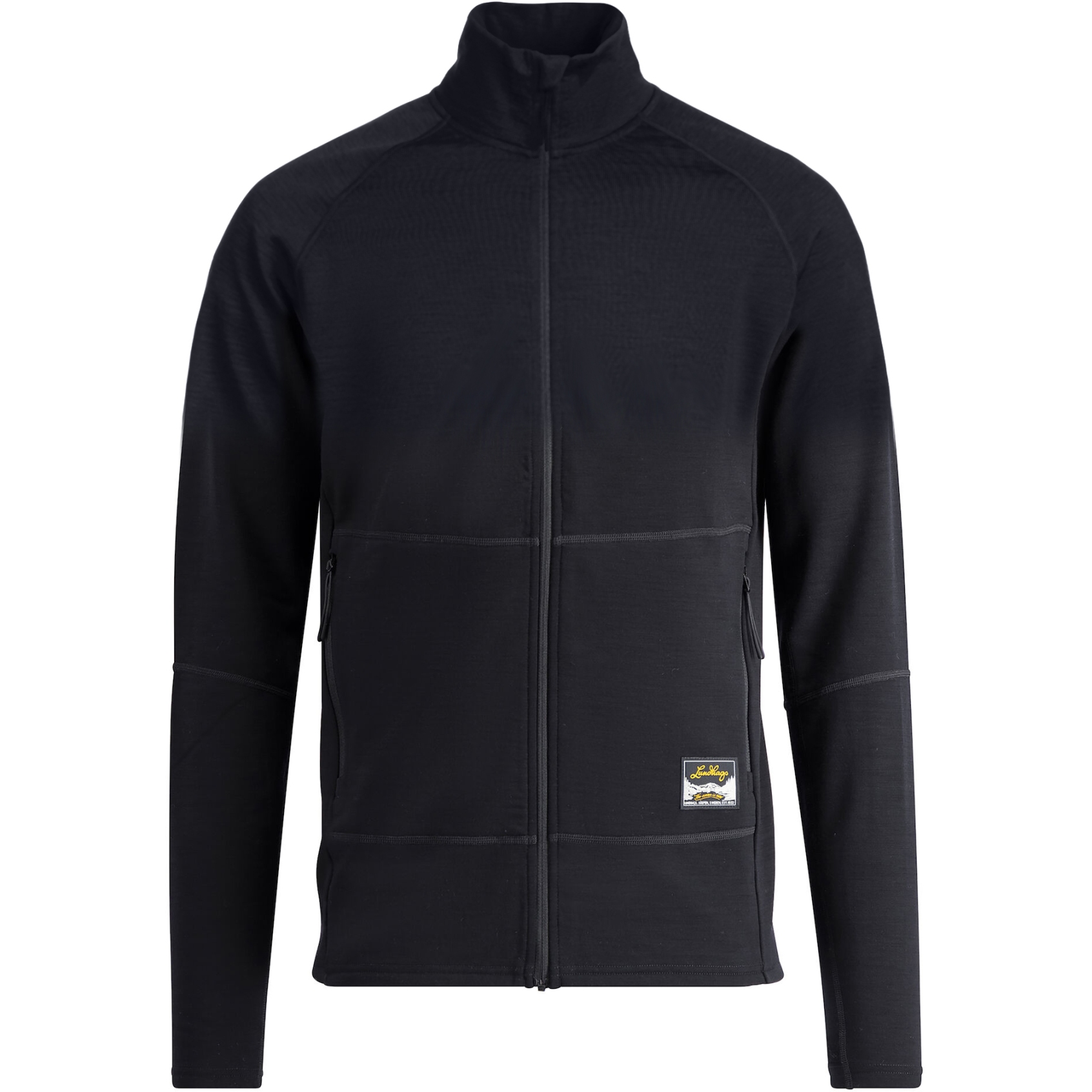 Produktbild von Lundhags Tived Merino Full Zip Jacke Herren - Schwarz 10000