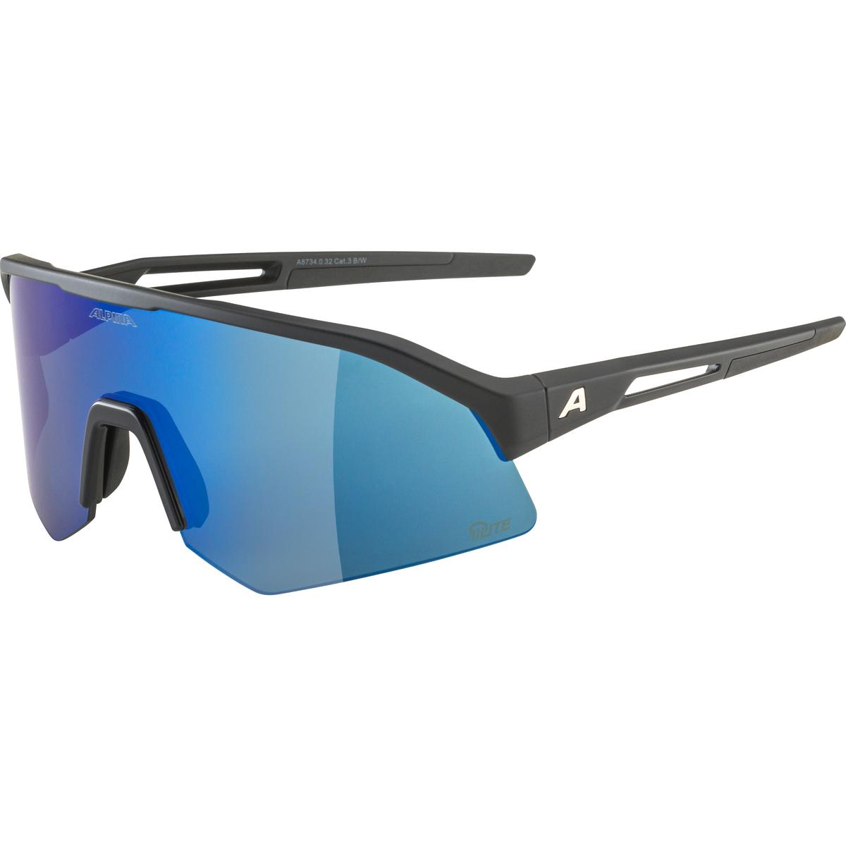 Picture of Alpina Sonic HR Q-LITE Glasses - black matt / mirror blue