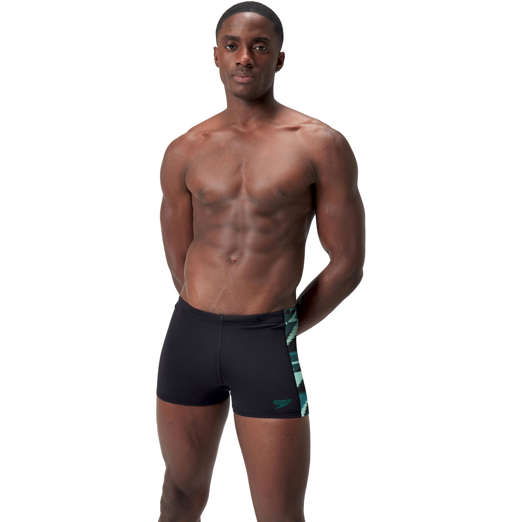 Picture of Speedo Hyperboom Panel Aquashort Men - black/dark teal