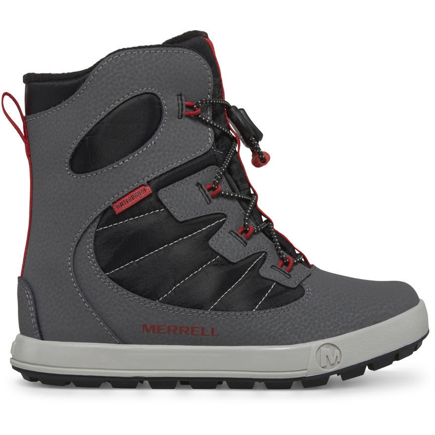Picture of Merrell Snow Bank 4.0 Waterproof Winter Boots Kids - grey/black/red