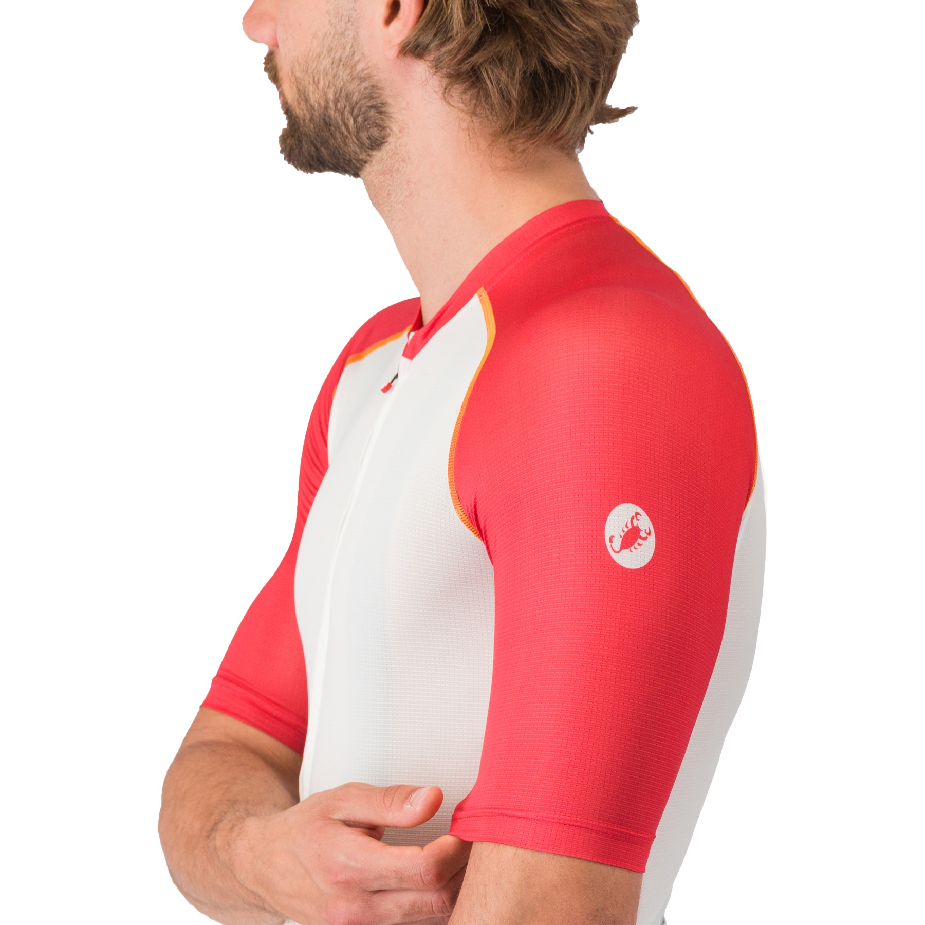 Castelli Unlimited Endurance 3 Jersey Men - ivory/rich red-vivid