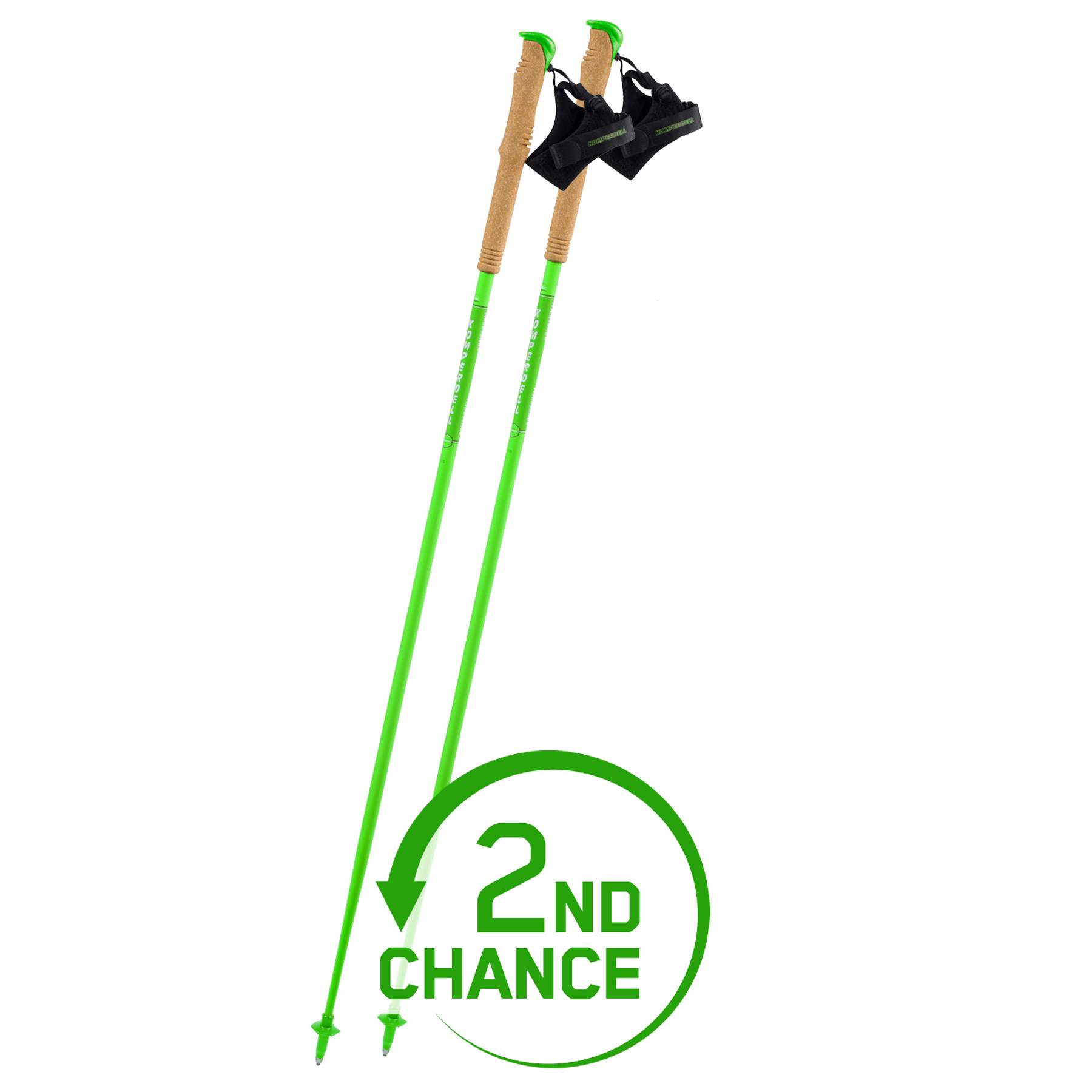 Picture of Komperdell Carbon C1 Team Green Trailrunning Poles (Pair) - green - 2nd Choice