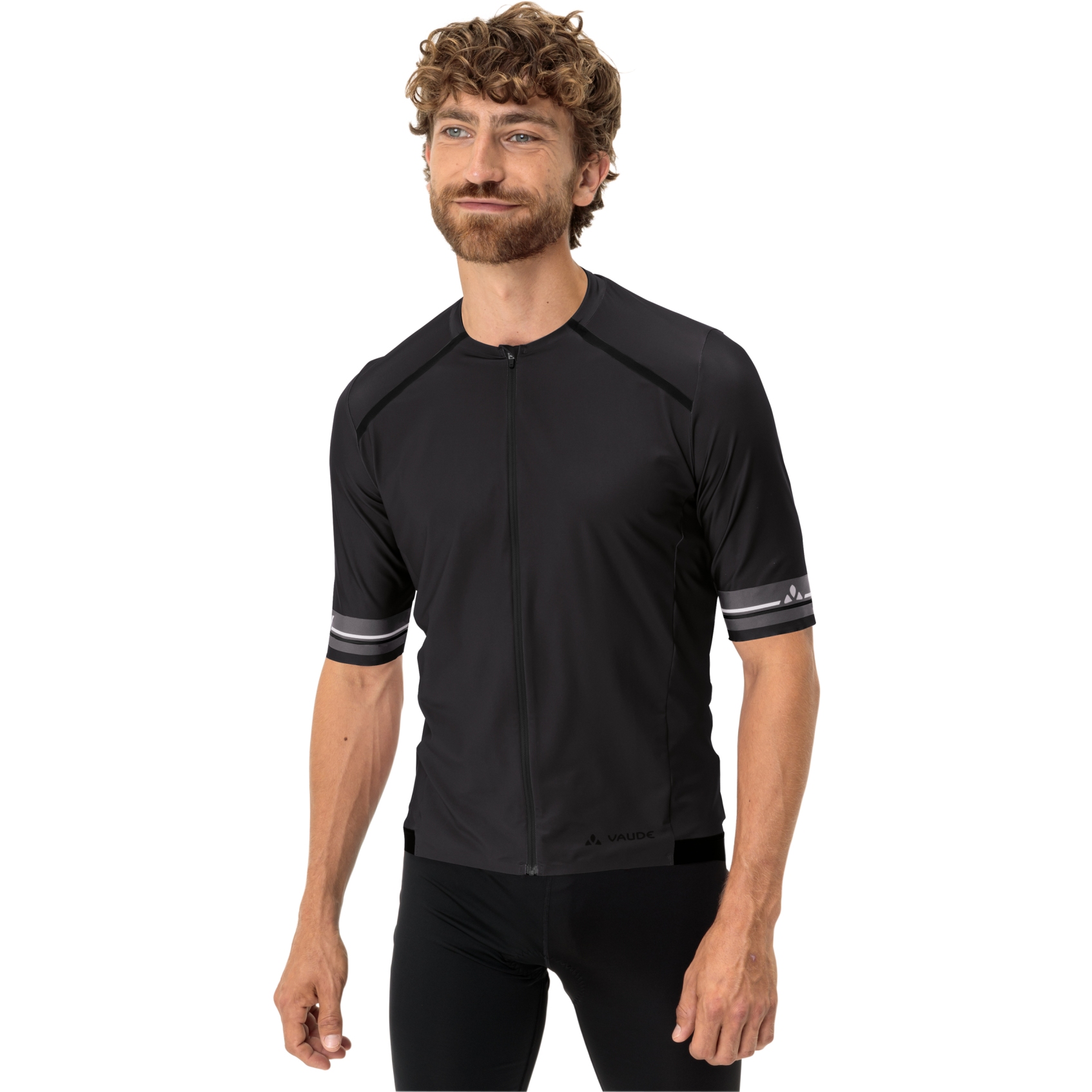 Produktbild von Vaude Furka II Full Zip Kurzarmtrikot Herren - schwarz