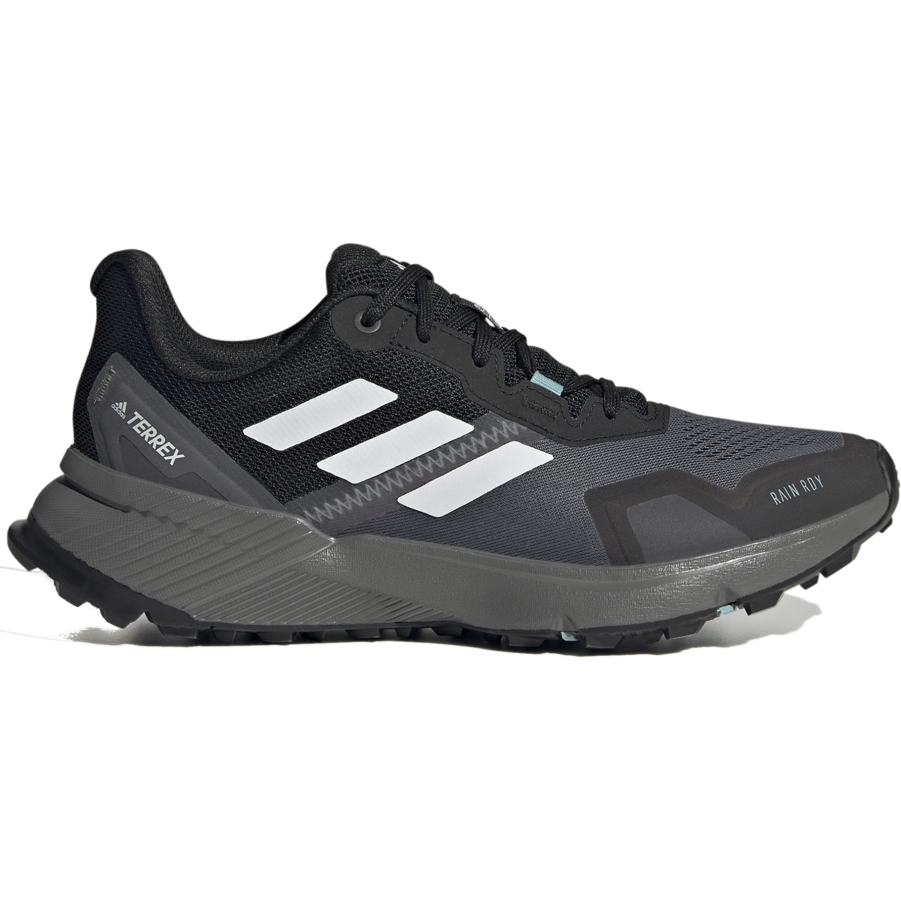 Image of adidas Women's TERREX Soulstride R.RDY Trailrunning Shoes - core black/crystal white/mint ton FZ3045