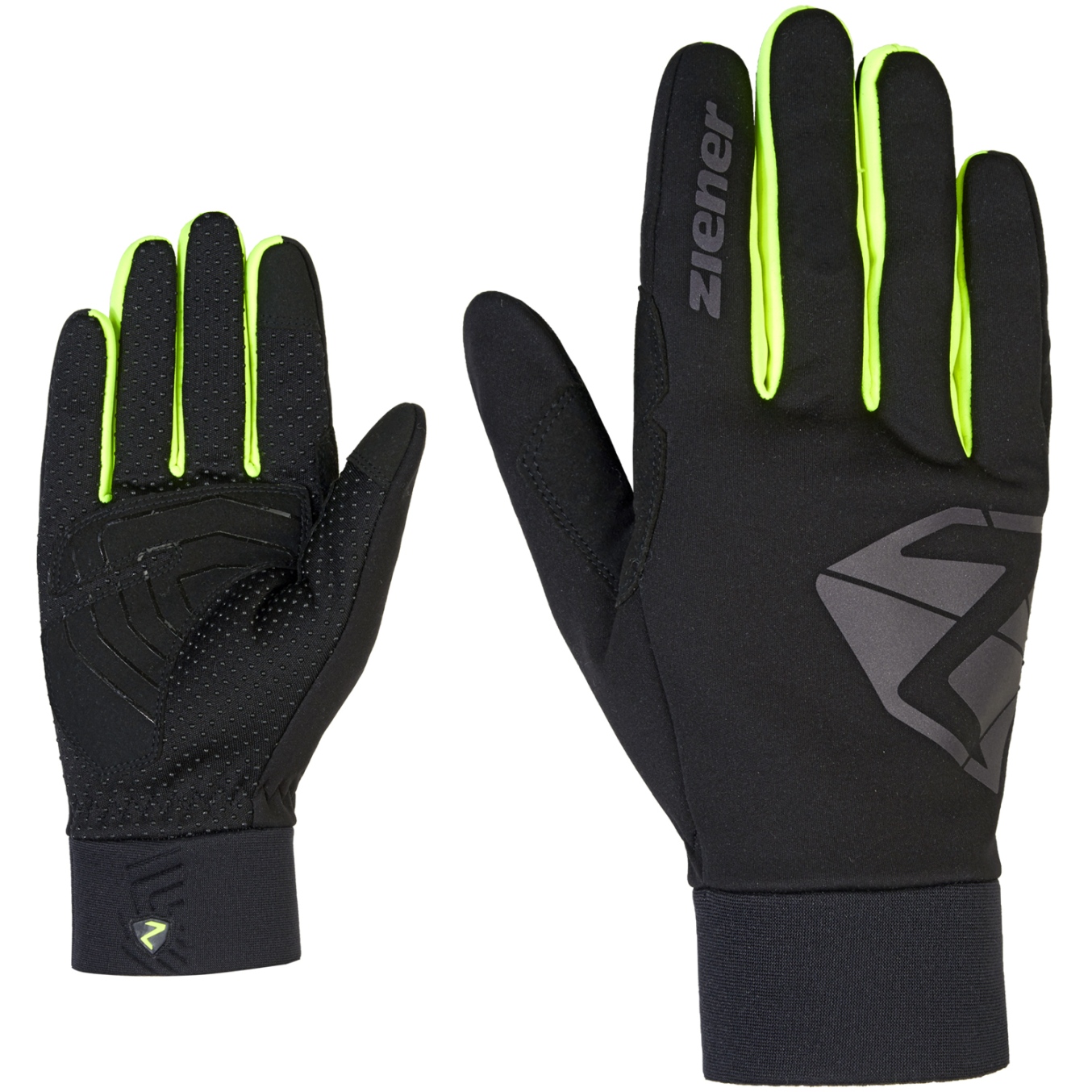 Picture of Ziener Dojan Touch Bike Gloves - black.poison yellow