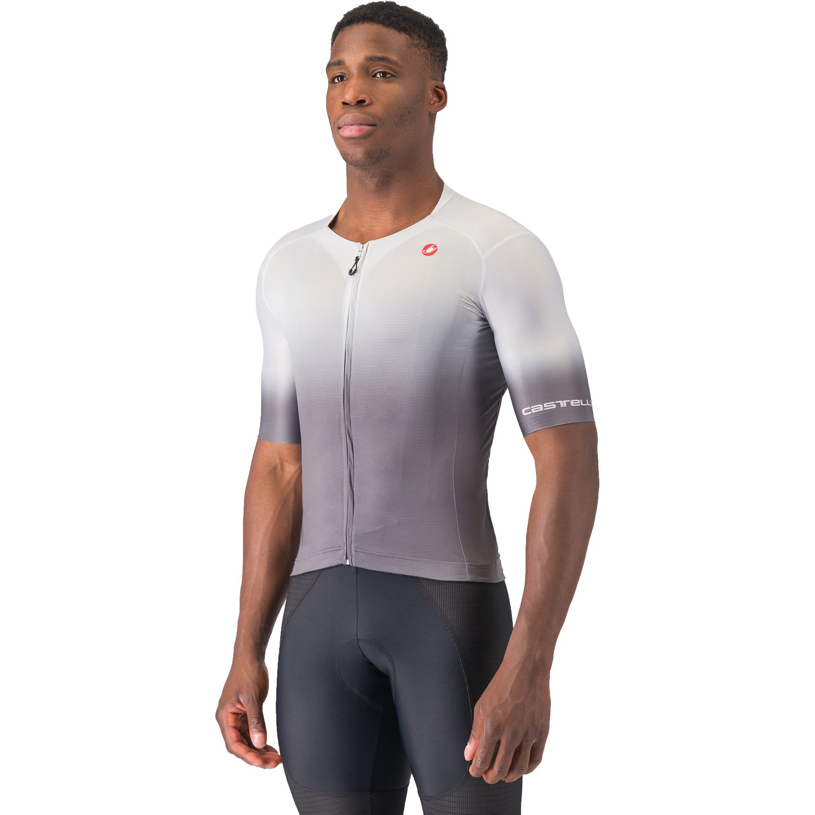 Productfoto van Castelli UPF Fietsshirt met Korte Mouwen Heren - silver grey 870