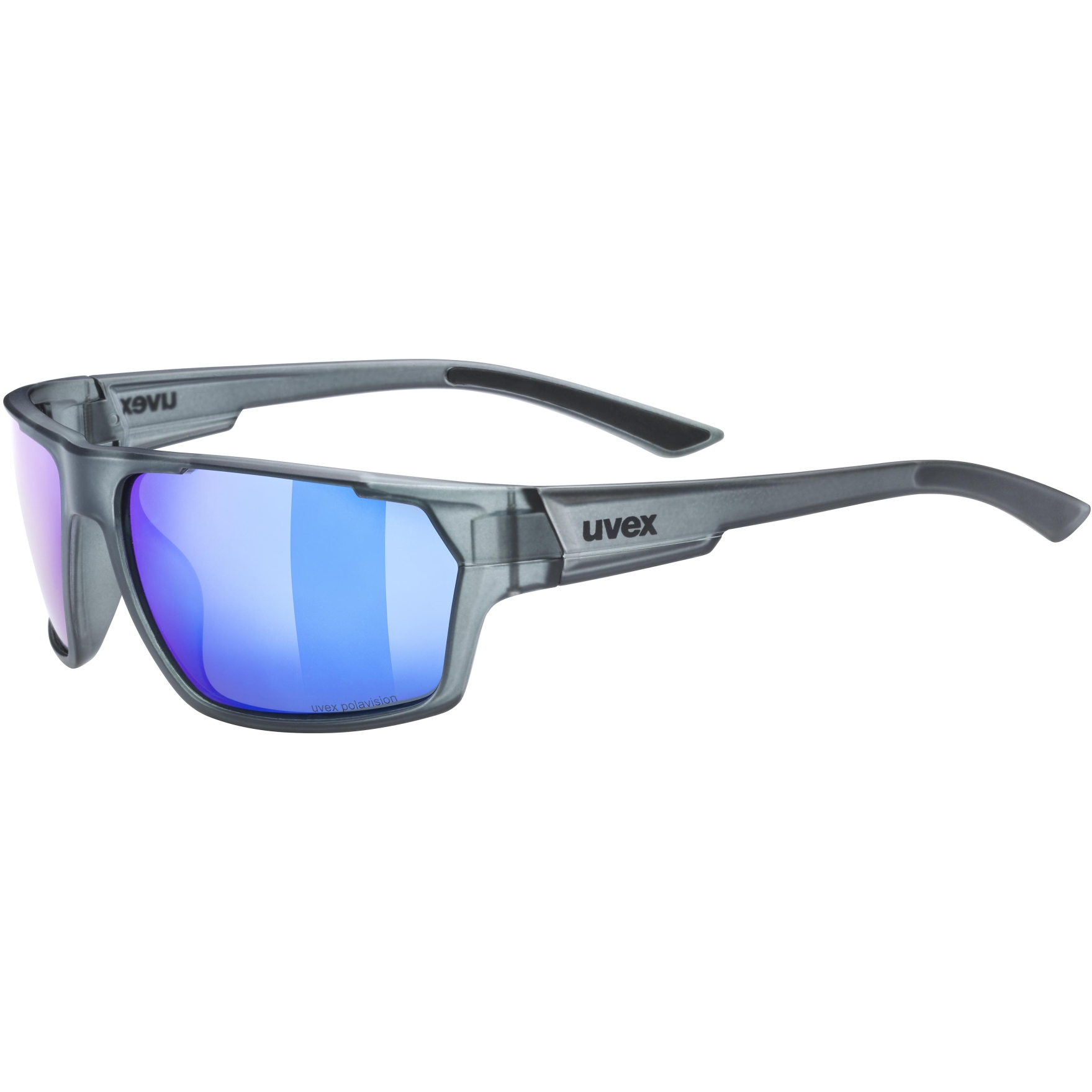 Picture of Uvex sportstyle 233 P Glasses - smoke matt/polavision mirror blue
