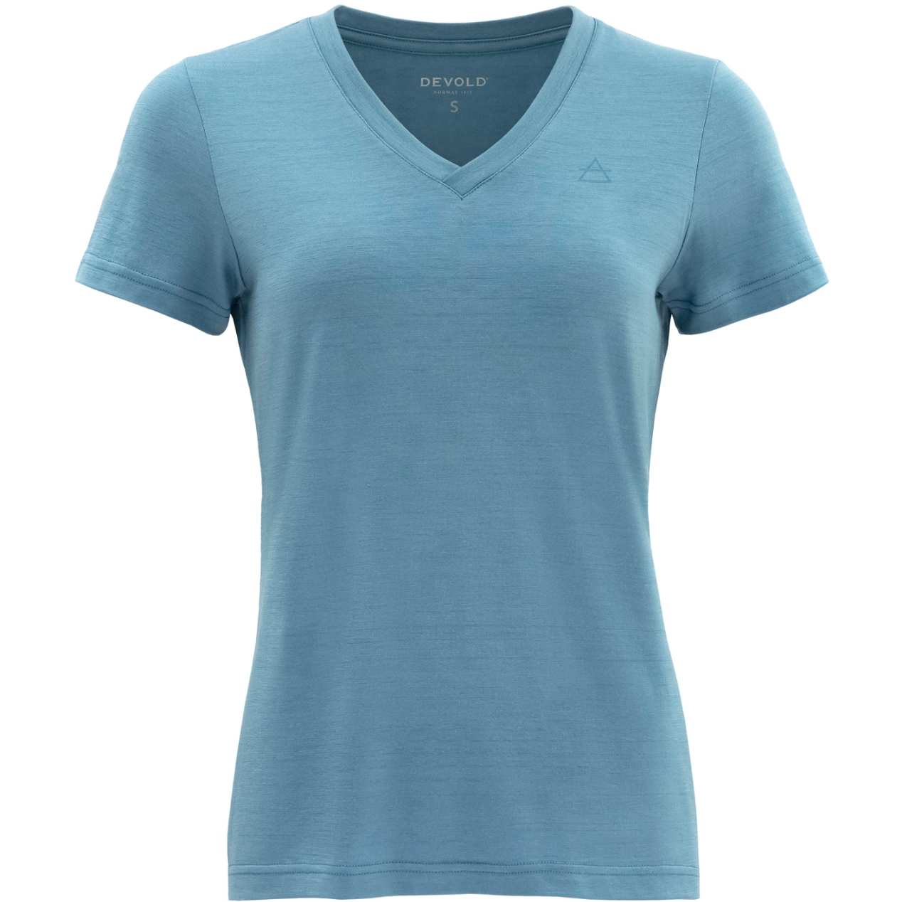 Photo produit de Devold T-Shirt Femme - Hareid Merino 200 V-Neck - 313 Moon