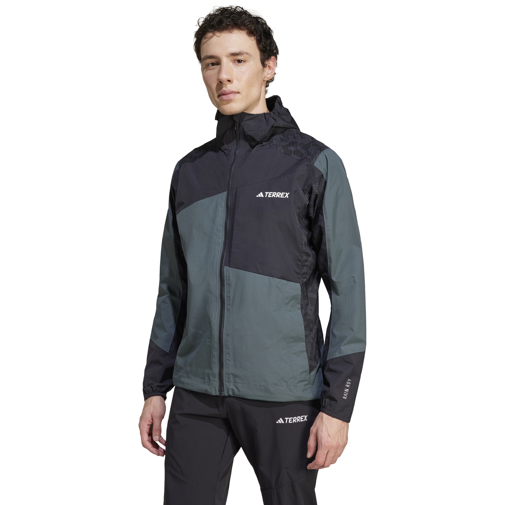 Produktbild von adidas TERREX Xperior Hybrid RAIN.RDY Regenjacke Herren - legend ivy/black JD8340