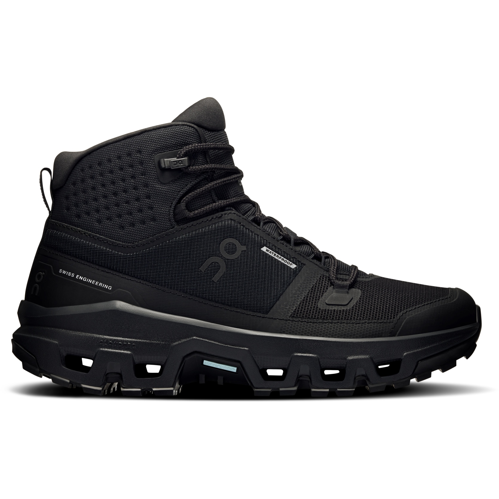 On Cloudrock Mid Waterproof Wanderschuhe Damen Schwarz Schwarz