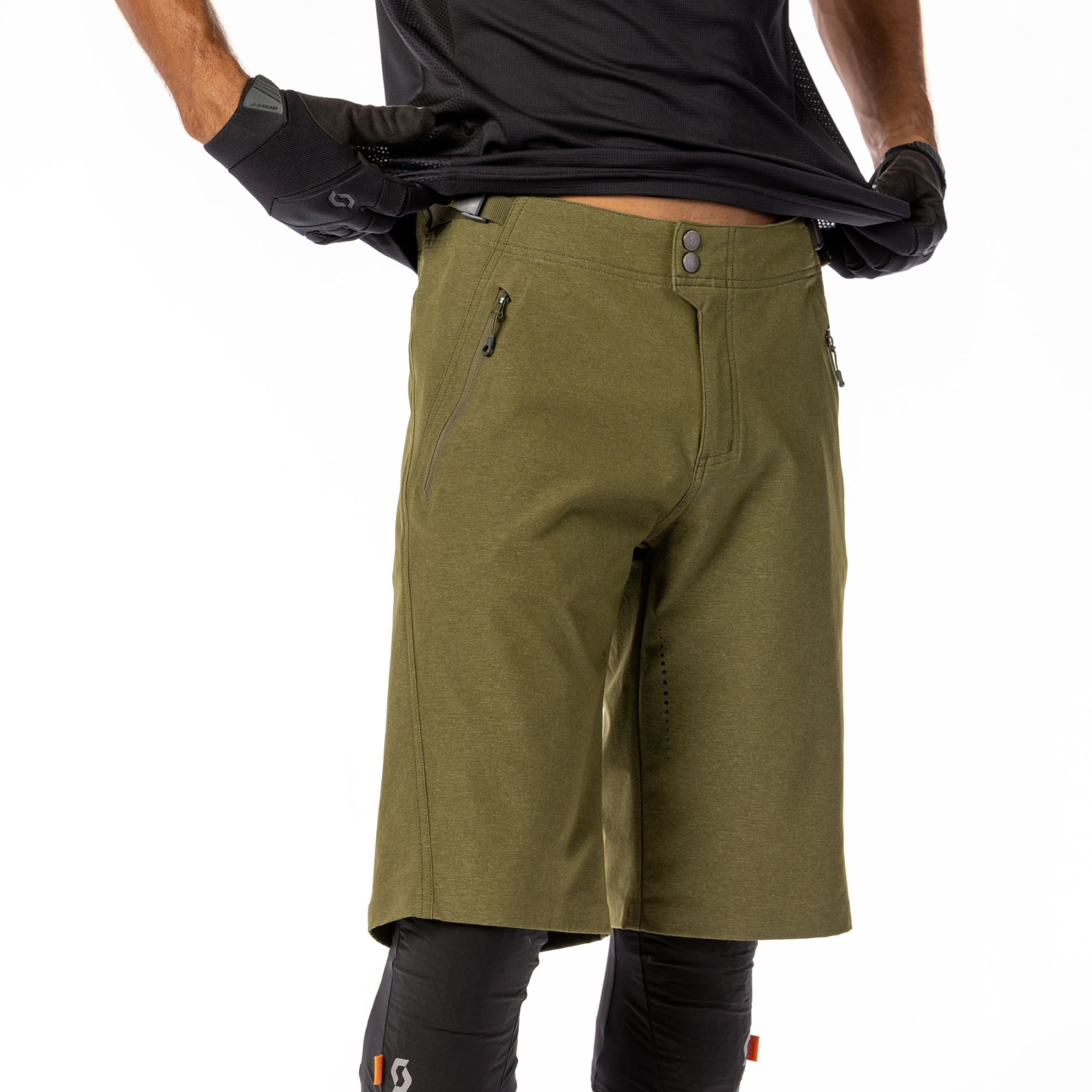 SCOTT Pantalones Cortos Ciclismo Hombre - Trail Flow Pro - negro