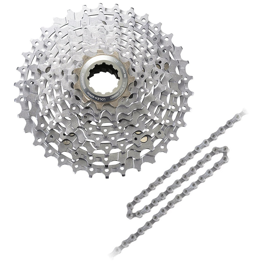 Picture of Shimano Deore XT 9-speed Wear &amp; Tear Set  - CS-M770 Cassette + CN-HG93 Chain