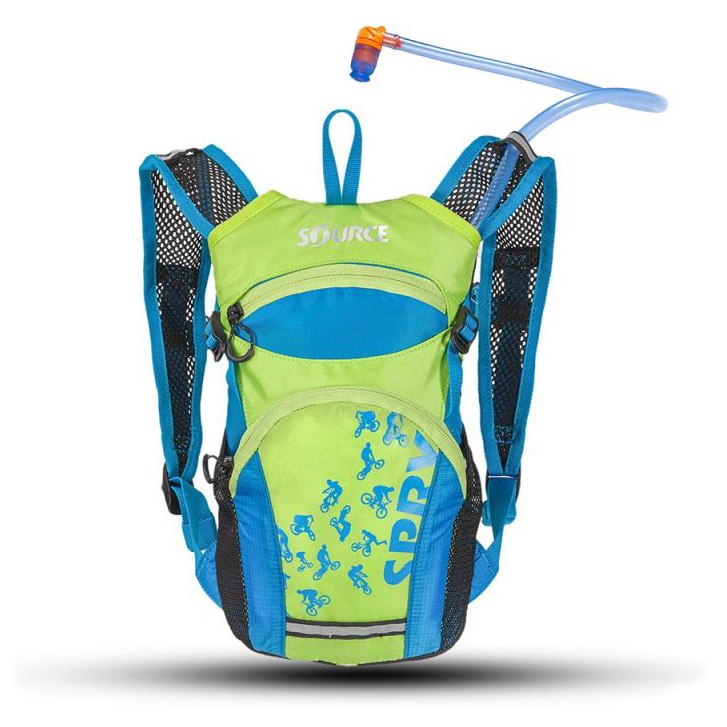 Productfoto van Source Spry Hydration Pack Kids + 1.5L Hydration Bladder - Kids Blue Green