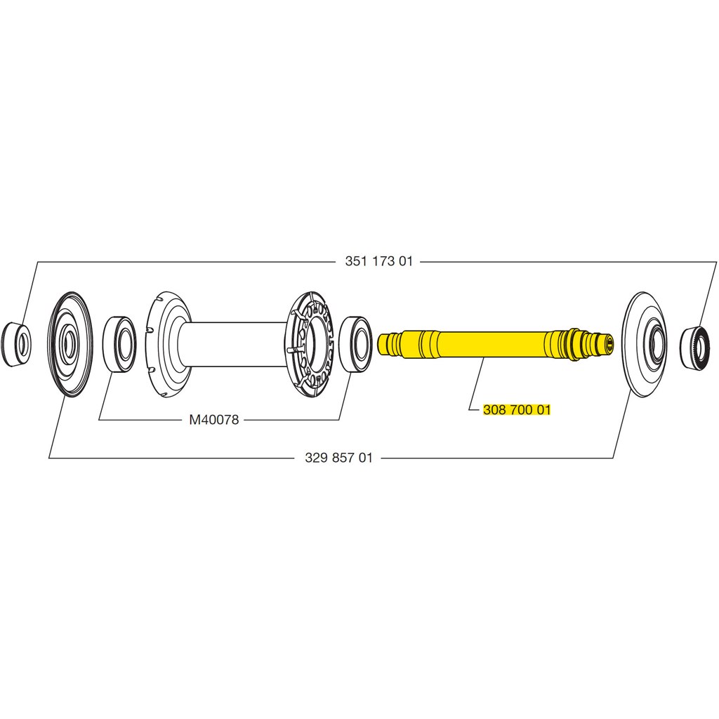 Mavic Front Wheel Axle for Cosmic Carbone CXR 80 - 30870001