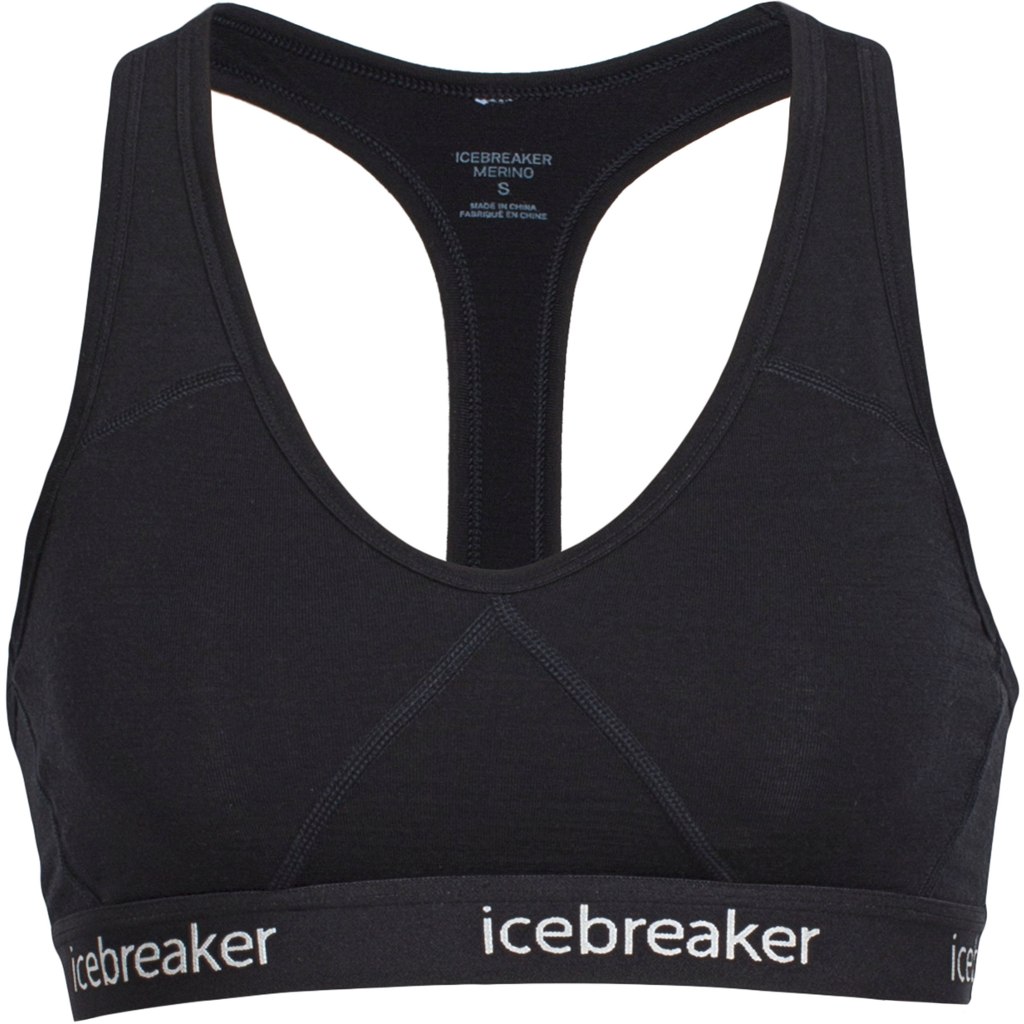 Produktbild von Icebreaker Sprite Racerback Sport-BH Damen - Schwarz